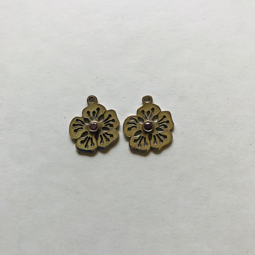 Pandora Amethyst Earring Jacket/Charm